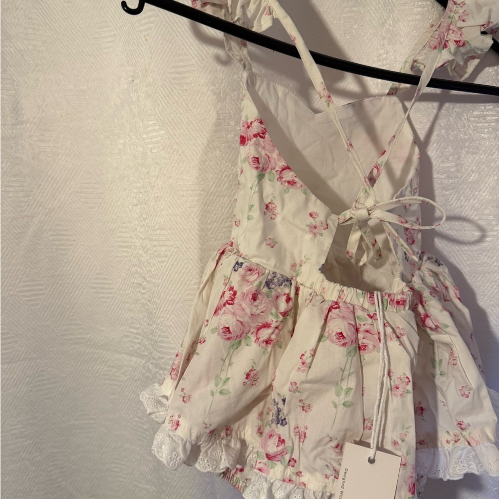 Floral Ruffle Romper - Picture 4 of 7